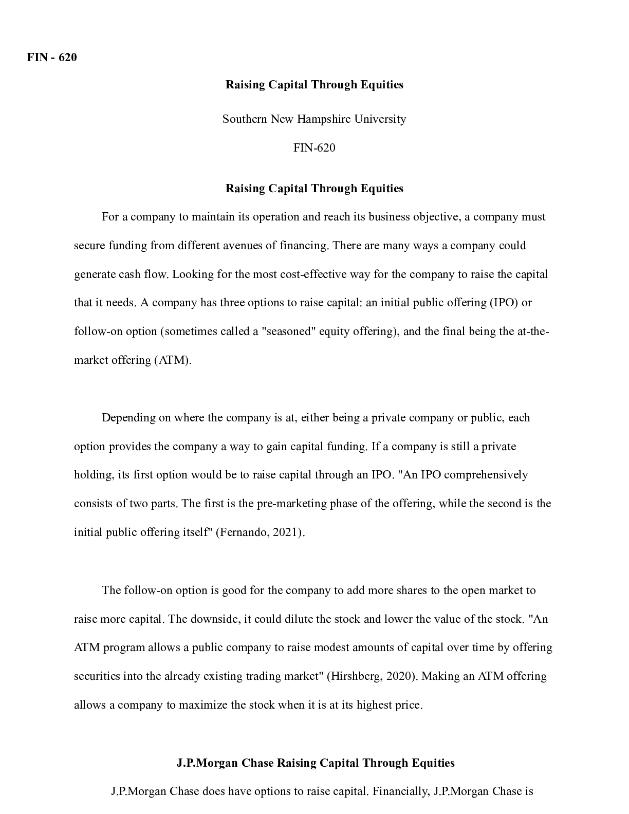 Preview image for 8 2 Raising Capital Through Equities.doc  FIN - 620  Raising Capital Through Equities  Sou
